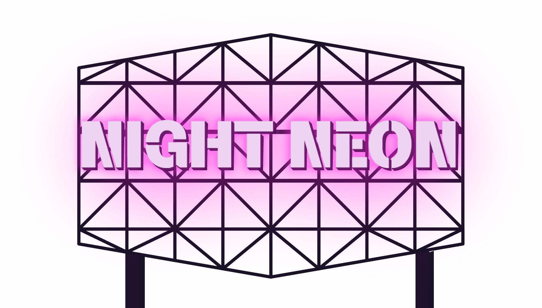 billboard night neon on
